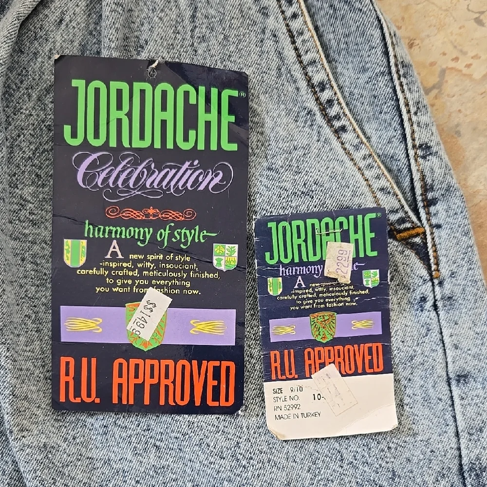 True 80s Vintage Jordache Bows  High-Waisted Denim Shorts Xs 00 0 Ribcage Retro